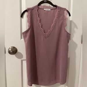 Lace Vneck Tank Top